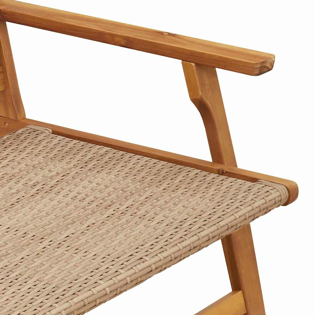 Tuinmeubelen 2 Pcs 67 X 78 X 73Cm Massief Acaciahout Beige