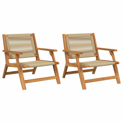 Tuinmeubelen 2 pcs Beige 67 x 76 x 73 cm Massief Acaciahout