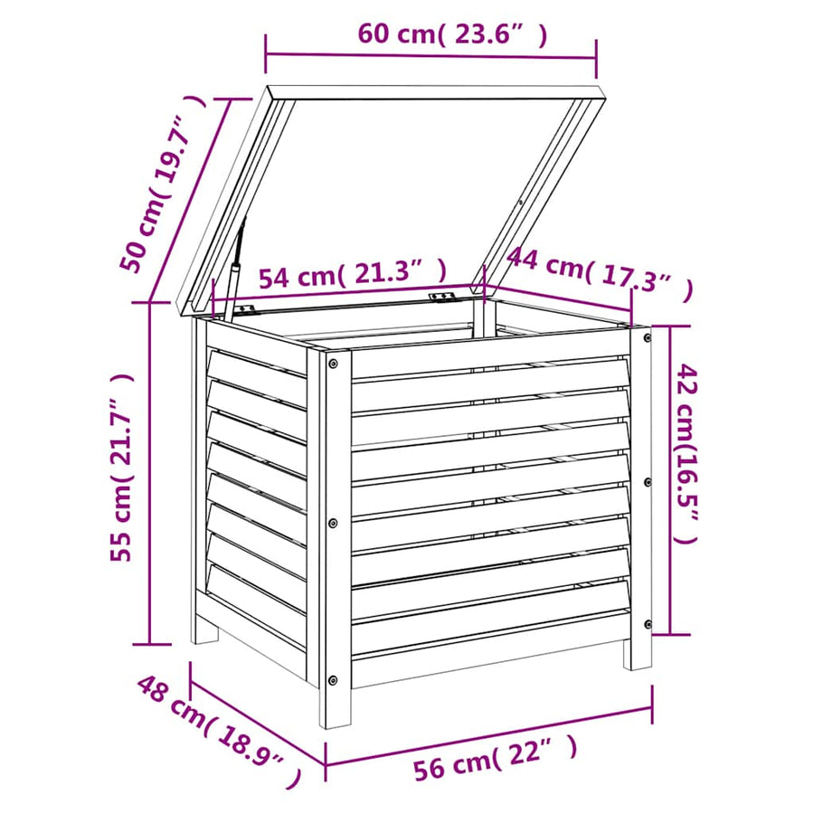 Tuinbox Massief Acaciahout 60 x 50 x 55 cm