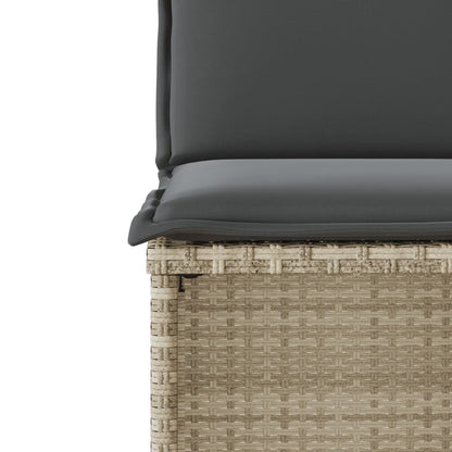 3-delige Bistroset met kussens poly rattan lichtgrijs