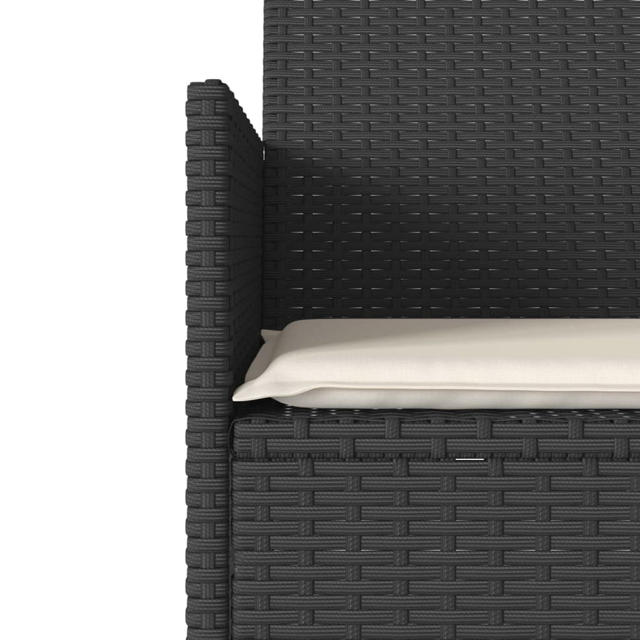 Tuinbank 2-Zits Met Tafel En Kussens Poly Rattan 1