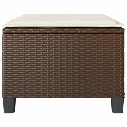 3-delige Bistroset met kussens poly rattan bruin