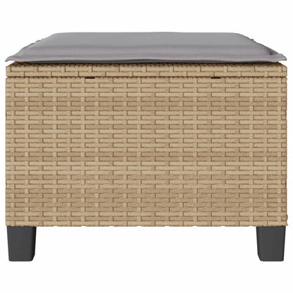 3-delige Bistroset met kussens poly rattan beige