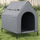 Hondenhok 110x75x107 cm oxford stof staal antraciet