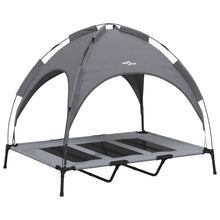 Hondenmand met luifel oxford stof en staal antracietkleurig