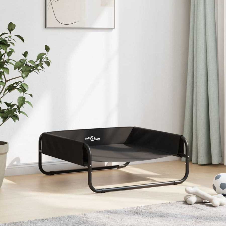 Hondenmand Verhoogd Oxford Stof En Staal Antracietkleurig 70 x 70 x 28,5 cm