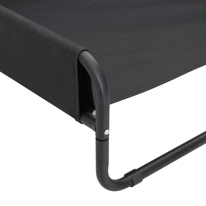 Hondenmand Verhoogd Oxford Stof En Staal Antracietkleurig 70 x 70 x 28,5 cm