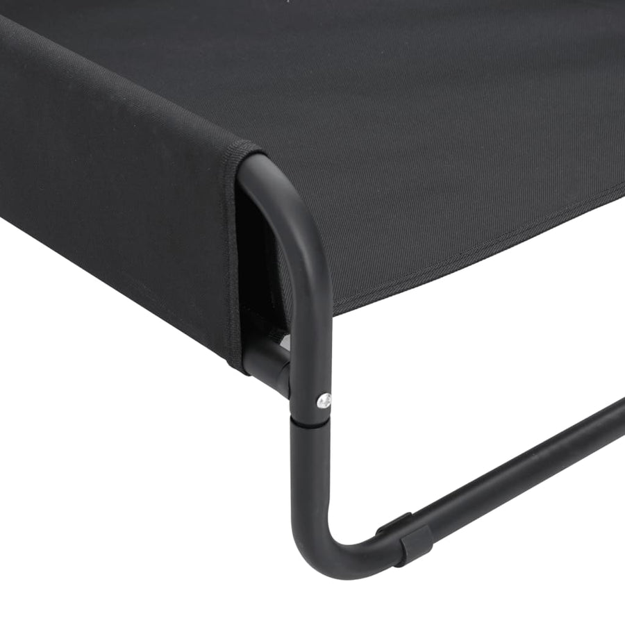 Hondenmand Verhoogd Oxford Stof En Staal Antracietkleurig 70 x 70 x 28,5 cm