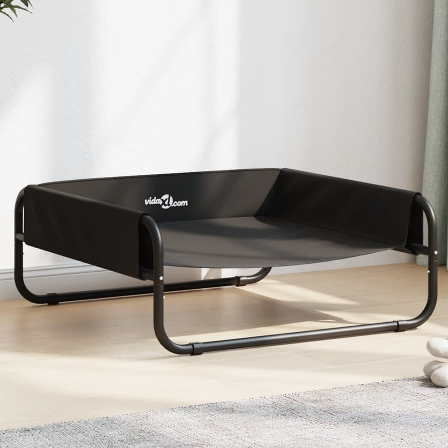 Hondenmand Verhoogd Oxford Stof En Staal Antracietkleurig 70 x 70 x 28,5 cm