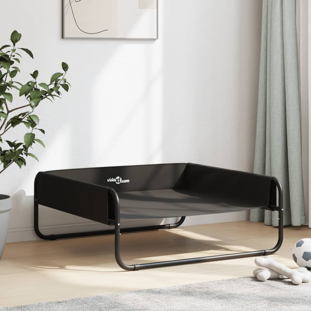 Hondenmand Verhoogd Oxford Stof En Staal Antracietkleurig 85 x 85 x 33 cm
