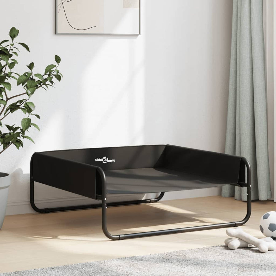 Hondenmand Verhoogd Oxford Stof En Staal Antracietkleurig 85 x 85 x 33 cm