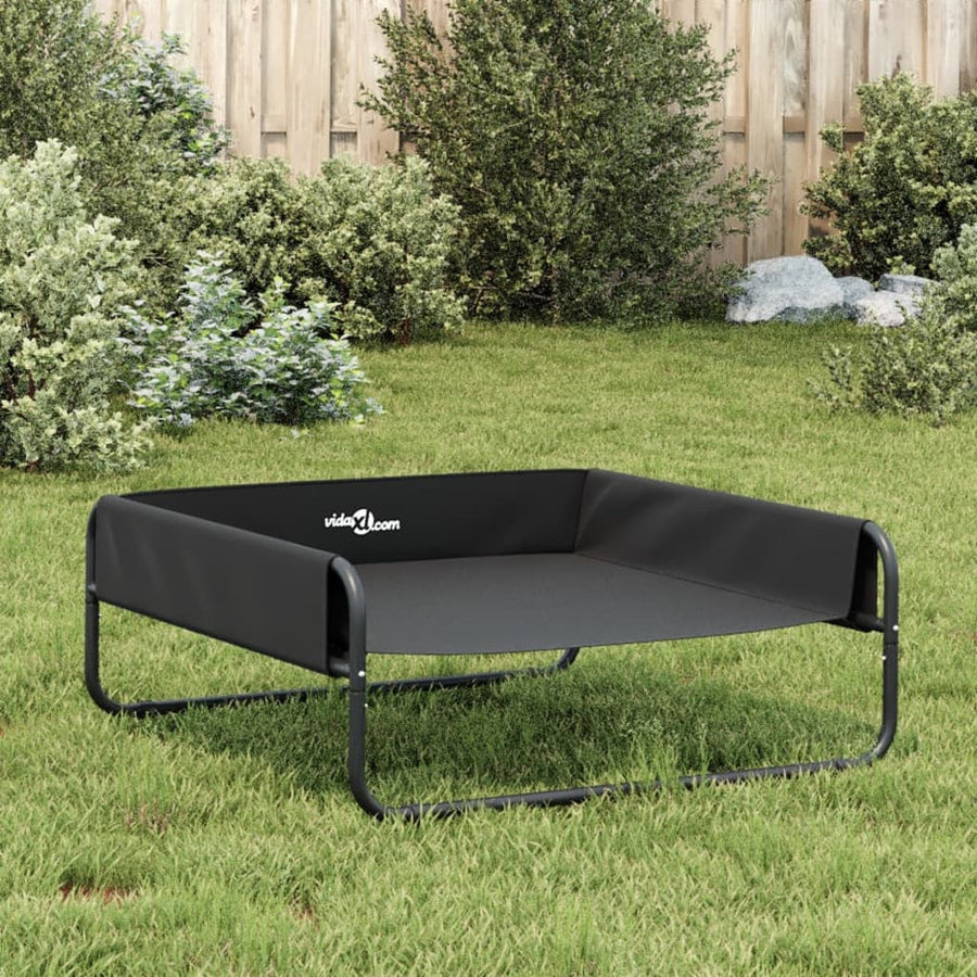 Hondenmand Verhoogd Oxford Stof En Staal Antracietkleurig 85 x 85 x 33 cm