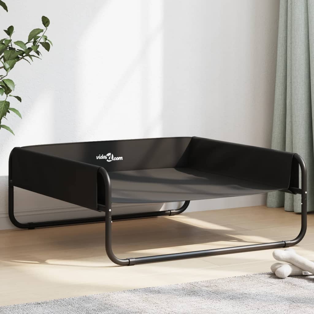 Hondenmand Verhoogd Oxford Stof En Staal Antracietkleurig 85 x 85 x 33 cm