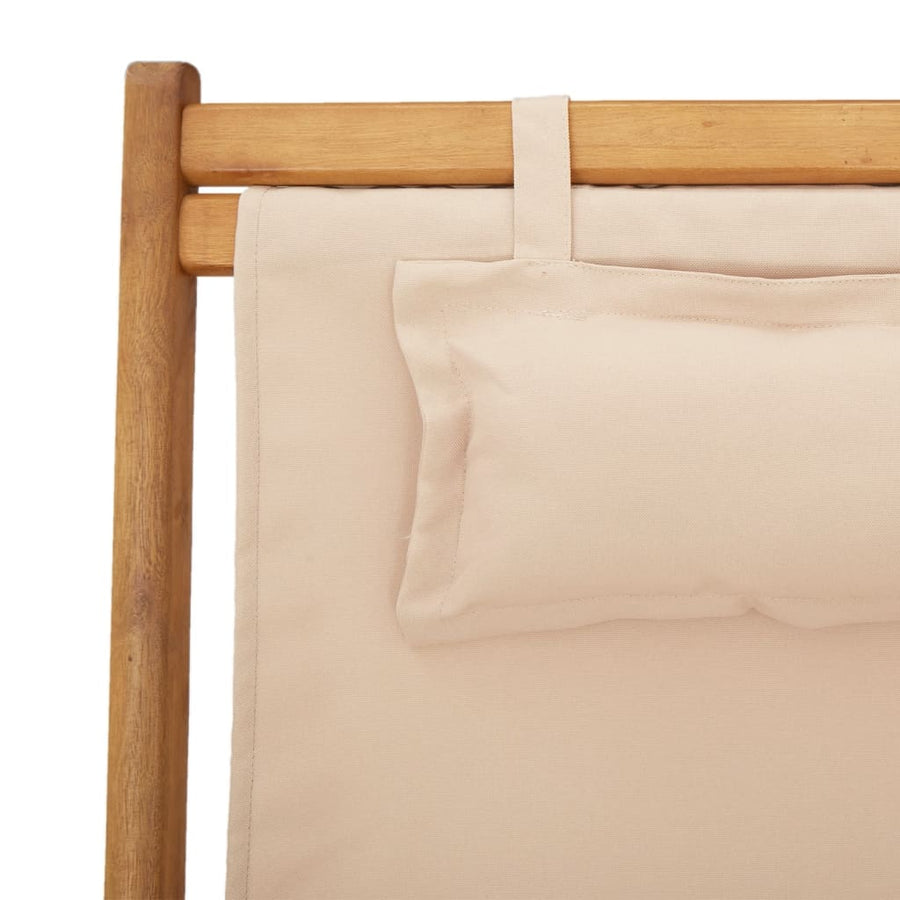 Strandstoel Inklapbaar Massief Eucalyptushout En Stof 1