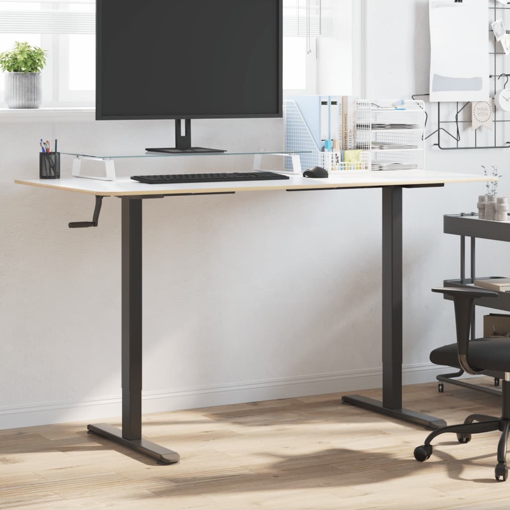 Zit-Sta Bureauframe (94-135)X60X(70-114) Cm Staal Zwart