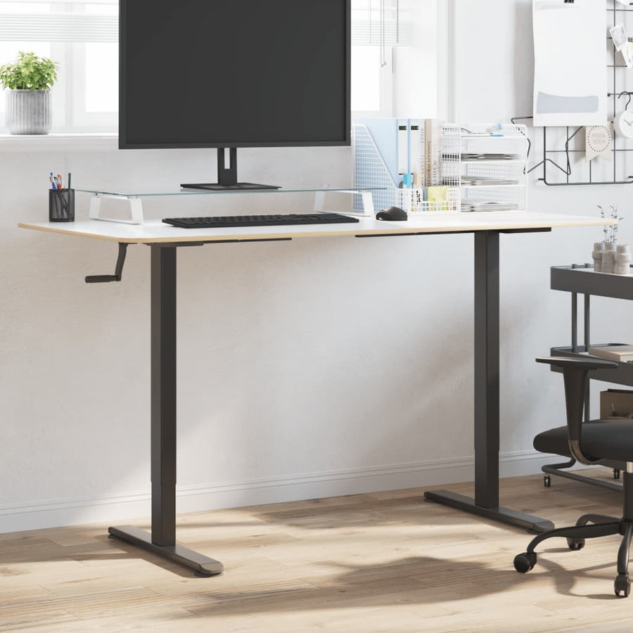 Zit-Sta Bureauframe (94-135)X60X(70-114) Cm Staal Zwart