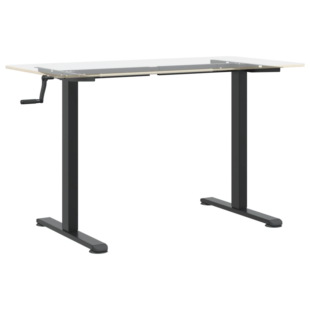 Zit-Sta Bureauframe (94-135)X60X(70-114) Cm Staal Zwart