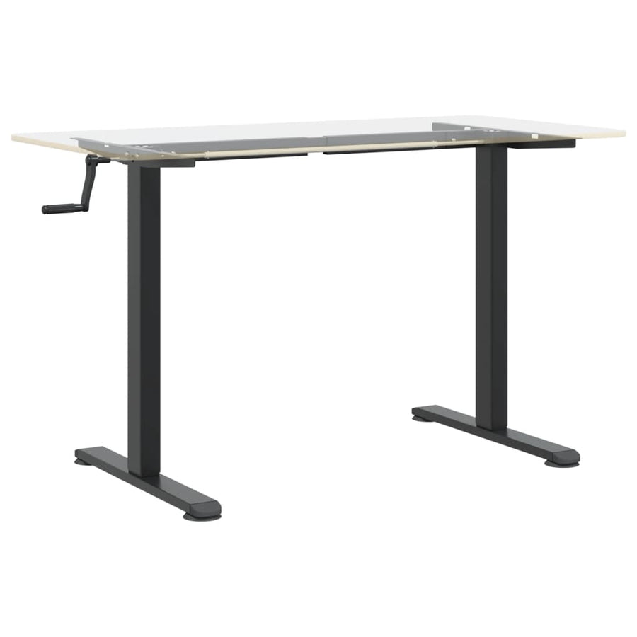 Zit-Sta Bureauframe (94-135)X60X(70-114) Cm Staal Zwart