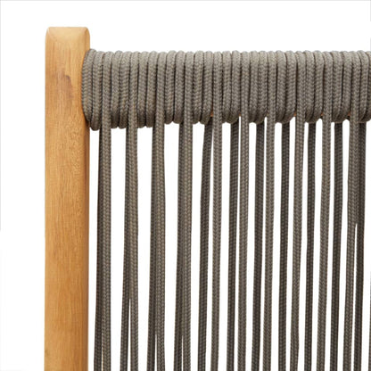Tuinstoelen 2 st massief acaciahout en polypropeen grijs
