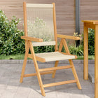 Garden chairs 2 pcs solid acacia wood and polypropylene beige
