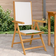 Tuinstoelen 2 st inklapbaar acaciahout crèmewit