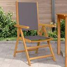 Tuinstoelen 2 st inklapbaar acaciahout stof antraciet