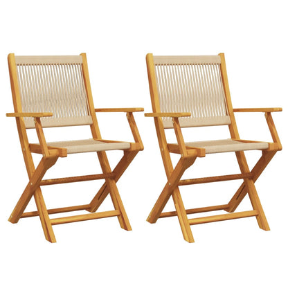 Tuinstoelen Massief Acaciahout En Polypropeen 2