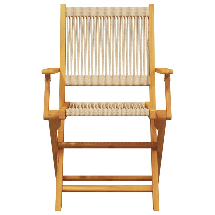 Tuinstoelen Massief Acaciahout En Polypropeen 2
