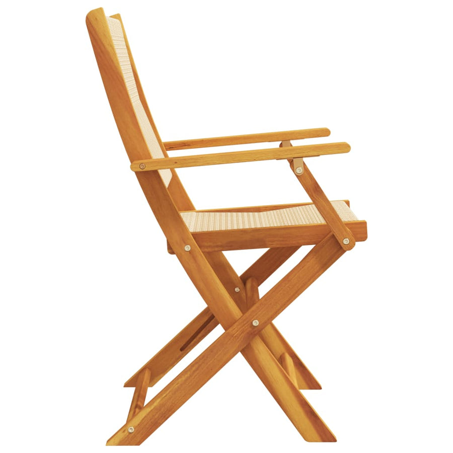 Tuinstoelen Massief Acaciahout En Polypropeen 2