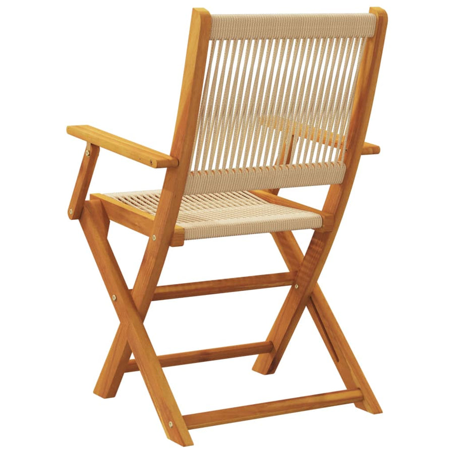 Tuinstoelen Massief Acaciahout En Polypropeen 2