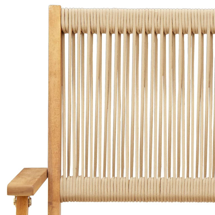 Tuinstoelen Massief Acaciahout En Polypropeen 2