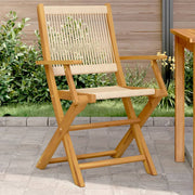 Tuinstoelen 2 stuks massief acaciahout polypropeen beige