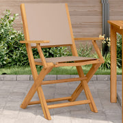 Tuinstoelen 2 st massief acaciahout stof taupe