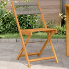 Bistro chairs 2 pcs solid acacia wood and rope grey