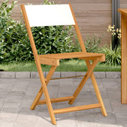 Bistrostoelen 2 st massief acaciahout stof crèmewit