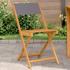 Bistrostoelen 2 st massief acaciahout antraciet