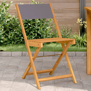 Bistrostoelen 2 st massief acaciahout antraciet