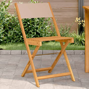 Bistrostoelen 2 st massief acaciahout taupe inklapbaar