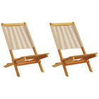 Tuinstoelen 2 stuks massief acaciahout polypropeen beige