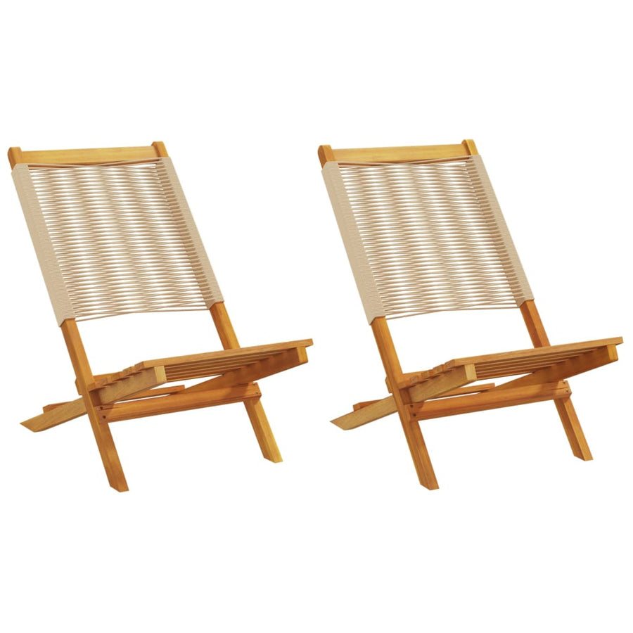 Tuinstoelen Massief Acaciahout En Polypropeen 2