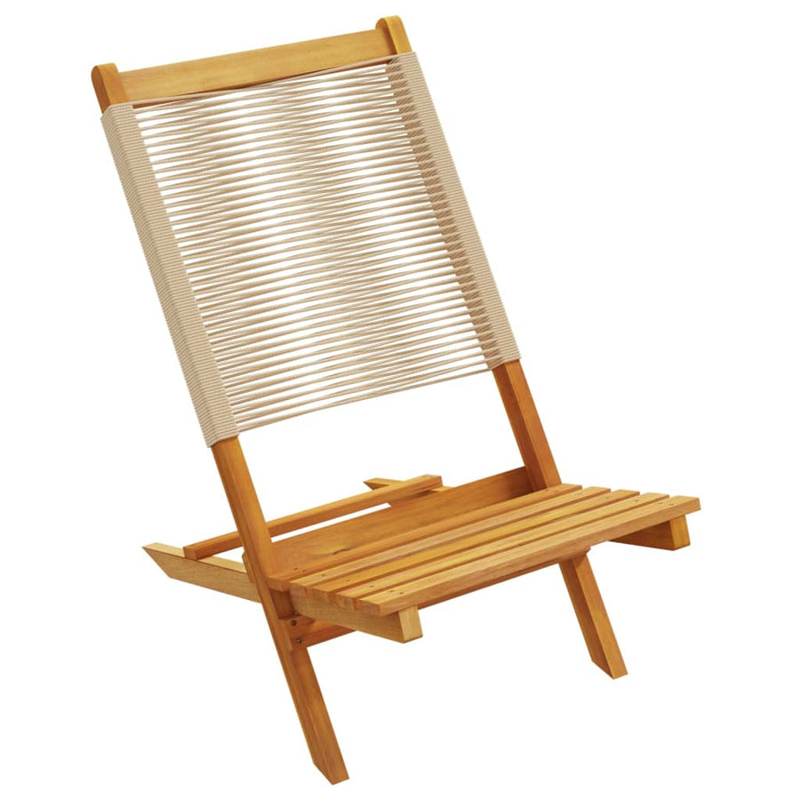 Tuinstoelen Massief Acaciahout En Polypropeen 2