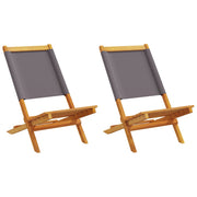 Tuinstoelen 2 st inklapbaar acaciahout antraciet