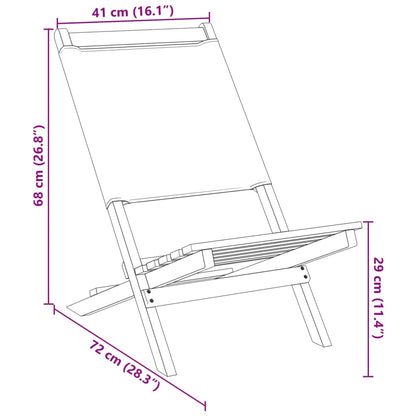 Tuinstoelen 2 st inklapbaar acaciahout en stof antracietkleurig