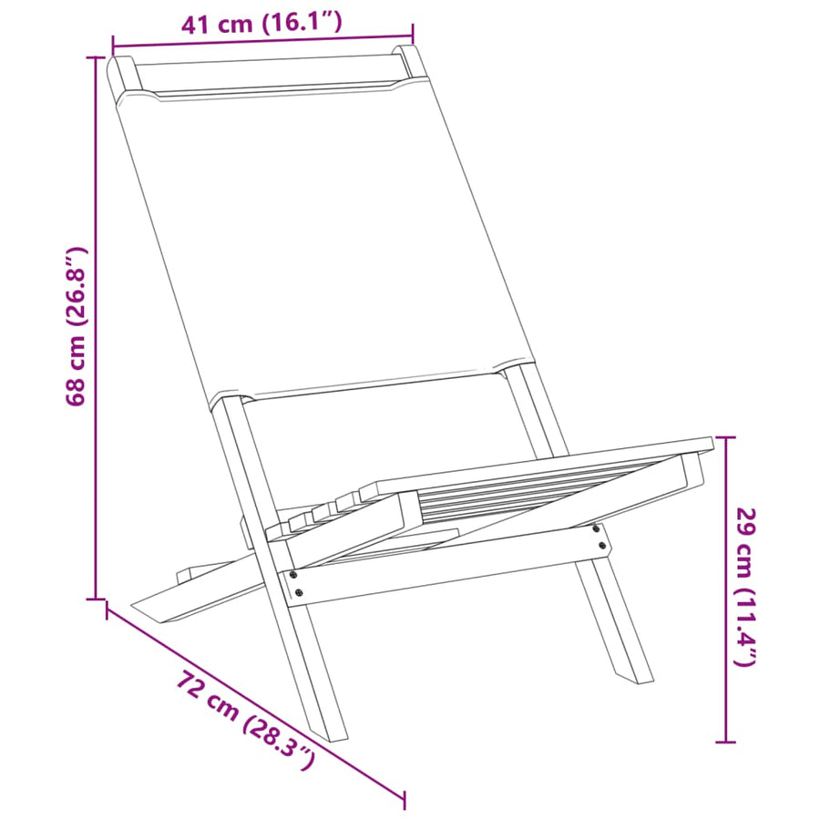 Tuinstoelen 2 st bladpatroon massief acaciahout en stof