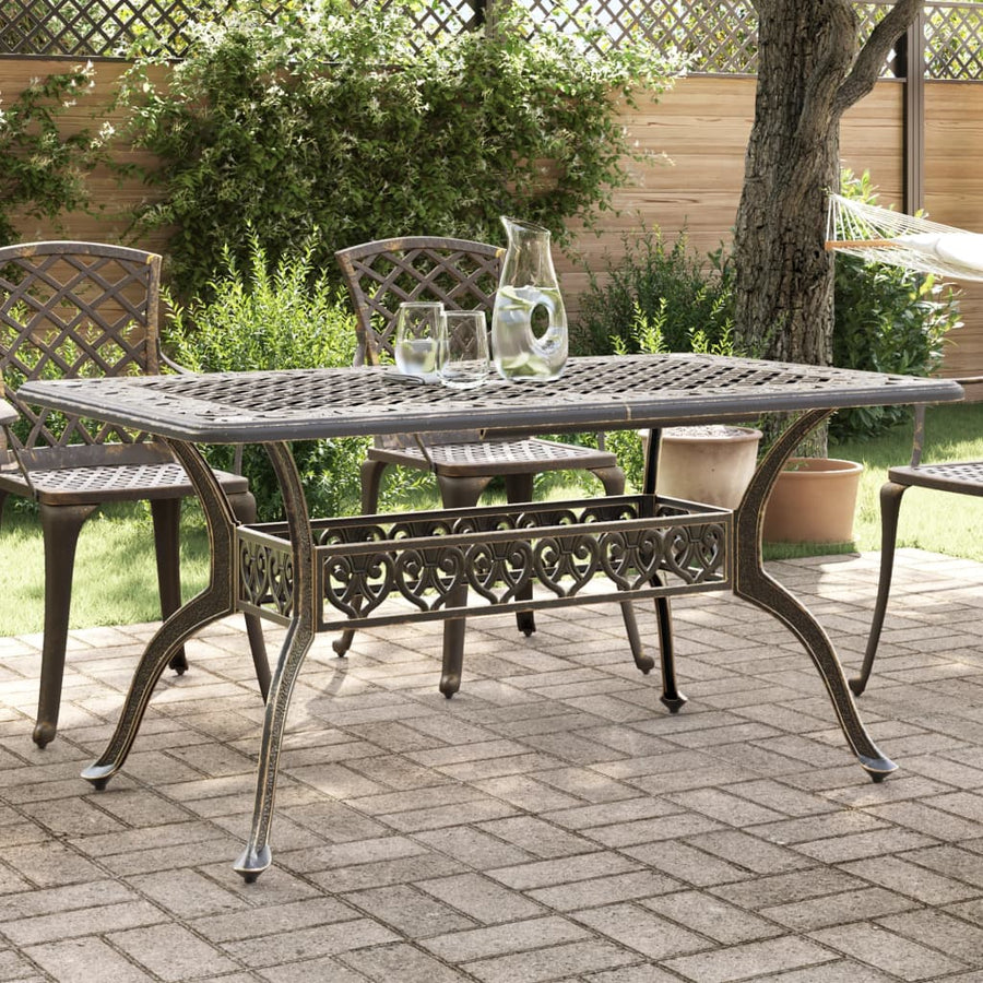 Tuintafel 150X90X72 Cm Gietaluminium Kleurig Brons