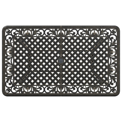 Tuintafel 150x90x72 cm gietaluminium bronskleurig