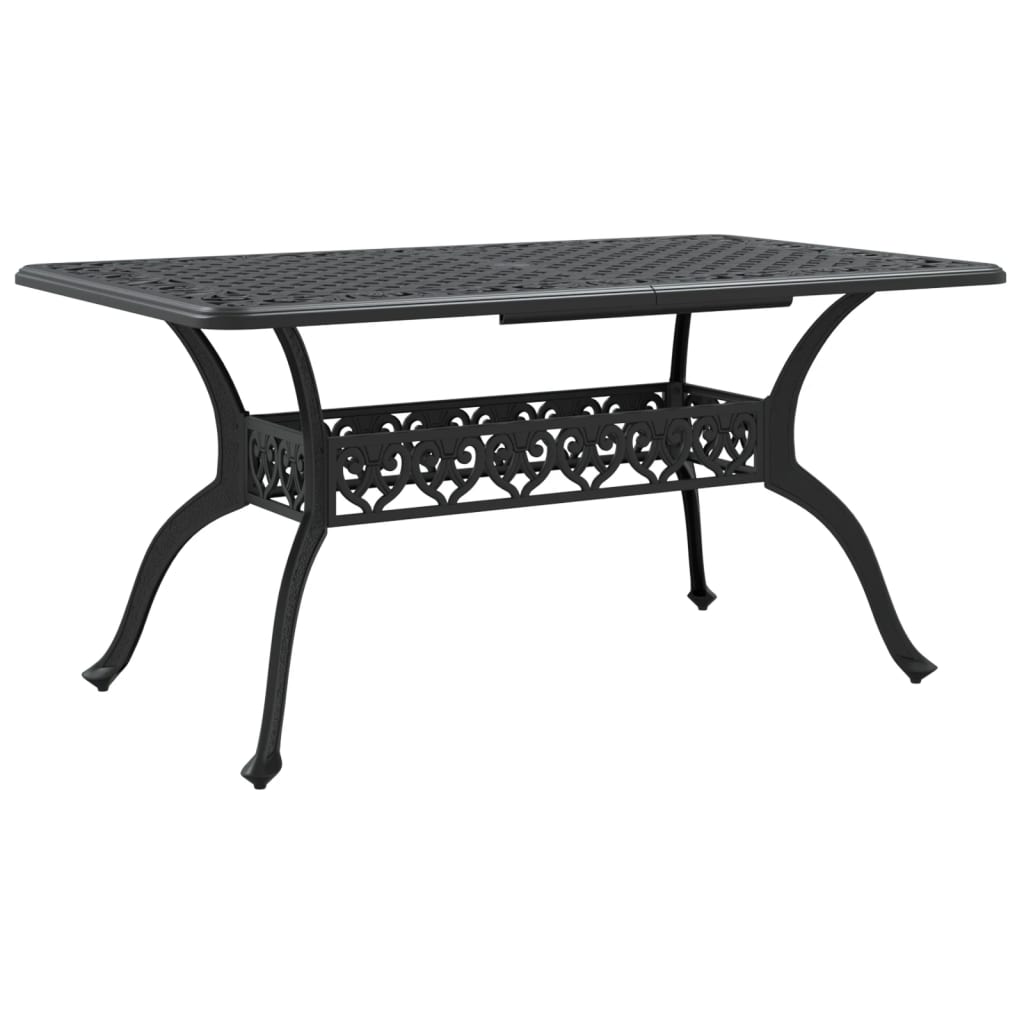 Tuintafel 150X90X72 Cm Gietaluminium Zwart