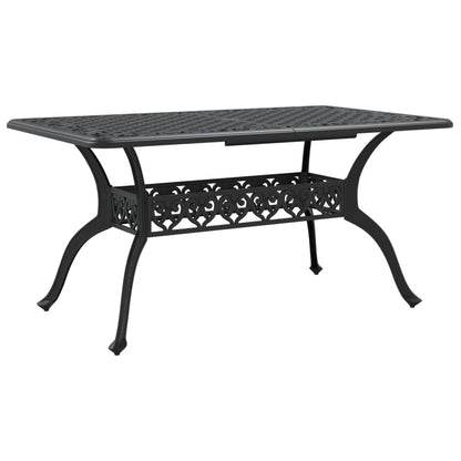 Tuintafel 150X90X72 Cm Gietaluminium Zwart