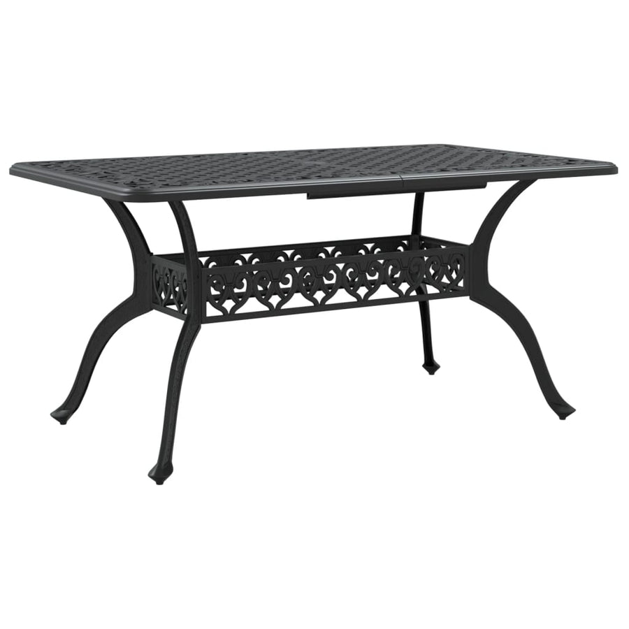 Tuintafel 150X90X72 Cm Gietaluminium Zwart