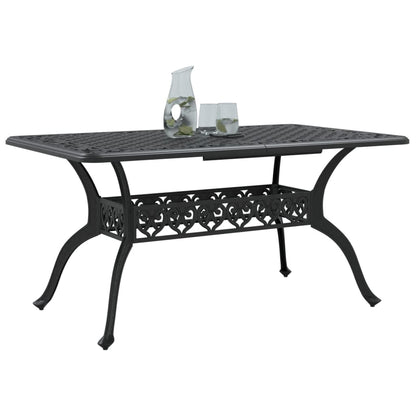 Tuintafel 150X90X72 Cm Gietaluminium Zwart